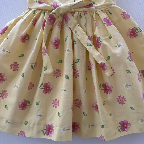 Plum Pudding 18 Months Baby Girl Yellow Floral Dress Spring Summer Easter - Picture 2 of 8